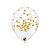 Balão de Festa Látex Liso Decorado - Pontos de Confete Transp/Dourado - 11" 28cm - 50 unidades - Qualatex Outlet - Rizzo - Imagem 2