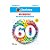 Balão de Festa Microfoil 18" 46cm - Redondo Número 60 com Confetes Coloridos - 1 unidade - Qualatex Outlet - Rizzo - Imagem 2