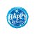 Balão de Festa Microfoil 18" 46cm - Redondo Happy Birthday Azul com Brilho - 1 unidade - Qualatex Outlet - Rizzo - Imagem 1
