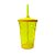 Copo Twister 400ml - Cristal Amarelo com Topo - 1 unidade - Rizzo - Imagem 1
