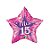 Balão de Festa Microfoil 20" 51cm - Estrela Solto Mis 15 Rosa - 1 unidade - Qualatex Outlet - Rizzo - Imagem 1