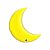 Balão de Festa Microfoil 35" 89cm - Lua Crescente Amarelo Citrino Metalizado - 1 unidade - Qualatex Outlet - Rizzo - Imagem 1