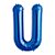 Balão de Festa Microfoil 16" 32cm - Letra U Azul - 1 unidade - Qualatex Outlet - Rizzo - Imagem 1