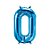 Balão de Festa Microfoil 16" 32cm - Número 0 Azul - 1 unidade - Qualatex Outlet - Rizzo - Imagem 1