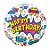 Balão de Festa Microfoil 18" 45cm - Redondo Happy Birthday Super Herói - 1 unidade - Qualatex Outlet - Rizzo - Imagem 1