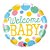 Balão de Festa Microfoil 18" 45cm - Redondo Welcome Baby Pontos - 1 unidade - Qualatex Outlet - Rizzo - Imagem 1