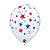 Balão de Festa Látex Liso Decorado - Estrela Vermelho e Azul - 11" 28cm - 50 unidades - Qualatex Outlet - Rizzo - Imagem 1