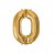 Balão de Festa Microfoil 34" 86cm - Número Zero Ouro - 1 unidade - Qualatex Outlet - Rizzo - Imagem 1