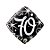 Balão de Festa Microfoil 18" 46cm - Diamante Número 70 com Faíscas e Espirais - 1 unidade - Qualatex Outlet - Rizzo - Imagem 1