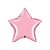 Balão de Festa Microfoil 20" 51cm - Estrela Rosa Perolado Metalizado - 1 unidade - Qualatex Outlet - Rizzo - Imagem 1