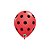 Balão de Festa Látex Liso Decorado - Pontos Grandes Vermelho e Preto - 5" 12cm - 100 unidades - Qualatex Outlet - Rizzo - Imagem 1