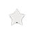 Balão de Festa Microfoil 9" 23cm - Estrela Branco Metalizado - 1 unidade - Qualatex Outlet - Rizzo - Imagem 1