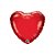 Balão de Festa Microfoil 18" 46cm - Coração Vermelho Rubi Metalizado - 1 unidade - Qualatex Outlet - Rizzo - Imagem 1
