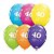 Balão de Festa Látex Liso Decorado - Número 40 - 11" 27cm - 6 unidades - Qualatex Outlet - Rizzo - Imagem 1