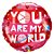 Balão de Festa Microfoil 18" 45cm - Redondo You Are My World - 1 unidade - Qualatex Outlet - Rizzo - Imagem 1