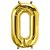 Balão de Festa Microfoil 34" 86cm - Letra O Ouro - 1 unidade - Qualatex Outlet - Rizzo - Imagem 1