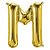 Balão de Festa Microfoil 34" 86cm - Letra M Ouro - 1 unidade - Qualatex Outlet - Rizzo - Imagem 1