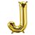 Balão de Festa Microfoil 34" 86cm - Letra J Ouro - 1 unidade - Qualatex Outlet - Rizzo - Imagem 1