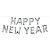 Balão de Festa Microfoil 16" 40cm - Escrita "HAPPY NEW YEAR" Prata - 1 unidade - Qualatex Outlet - Rizzo - Imagem 1