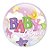 Balão de Festa Bubble 22" 56cm - Baby Girl Lua e Estrelas - 1 unidade - Qualatex Outlet - Rizzo - Imagem 1