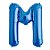 Balão de Festa Microfoil 16" 40cm - Letra M Azul - 1 unidade - Qualatex Outlet - Rizzo - Imagem 1