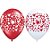 Balão de Festa Látex Liso Decorado - Coração Duplo - 11" 28cm - 50 unidades - Qualatex Outlet - Rizzo - Imagem 1