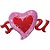 Balão de Festa Microfoil 46" 116cm - Coração I Love U - 1 unidade - Qualatex Outlet - Rizzo - Imagem 1