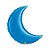 Balão de Festa Microfoil 35" 89cm - Lua Crescente Azul Safira Metalizado - 1 unidade - Qualatex Outlet - Rizzo - Imagem 1