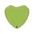 Balão de Festa Microfoil 4" 10cm - Coração Verde Lima Metalizado - 1 unidade - Qualatex Outlet - Rizzo - Imagem 1