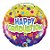 Balão de Festa Microfoil 9" 22cm - Redondo Happy Graduation Estrelas - 1 unidade - Qualatex Outlet - Rizzo - Imagem 1