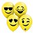 Balão de Festa Látex Liso Decorado - Emoji Sortido - 9" 22cm - 100 unidades - Qualatex Outlet - Rizzo - Imagem 1