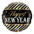 Balão de Festa Microfoil 18" 45cm - Redondo Happy New Year Listras - 1 unidade - Qualatex Outlet - Rizzo - Imagem 1