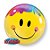 Balão de Festa Microfoil 22" 55cm - Carinha Sorridente - 1 unidade - Qualatex Outlet - Rizzo - Imagem 1