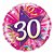 Balão de Festa Microfoil 18" 45cm - Redondo Número 30 Estrela - 1 unidade - Qualatex Outlet - Rizzo - Imagem 1