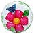Balão de Festa Bubble 24" 61cm - Flor - 1 unidade - Qualatex Outlet - Rizzo - Imagem 1