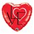 Balão de Festa Microfoil 18" 45cm - Coração LoVe Vermelho - 1 unidade - Qualatex Outlet - Rizzo - Imagem 1