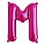 Balão de Festa Microfoil 16" 40cm - Letra M Magenta - 1 unidade - Qualatex Outlet - Rizzo - Imagem 1
