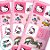 Adesivo Quadrado - Hello Kitty Rosa - 30 unidades - Festcolor - Rizzo - Imagem 2