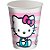 Copo de Papel - Hello Kitty Rosa 180ml - 8 unidades - Festcolor - Rizzo - Imagem 1