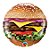 Balão de Festa Microfoil 9" 22cm - Redondo Cheeseburger - 1 unidade - Qualatex Outlet - Rizzo - Imagem 1