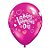 Balão de Festa Látex Liso Decorado - Happy Valentine's Day Magenta - 11" 27cm - 50 unidades - Qualatex Outlet - Rizzo - Imagem 1