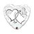Balão de Festa Microfoil 36" 91cm - Corações Entrelaçados Prata - 1 unidade - Qualatex Outlet - Rizzo - Imagem 1