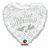 Balão de Festa Microfoil 18" 45cm - Coração Just Married Branco/Prata - 1 unidade - Qualatex Outlet - Rizzo - Imagem 1