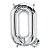 Balão de Festa Microfoil 16" 40cm - Letra Q Prata - 1 unidade - Qualatex Outlet - Rizzo - Imagem 1