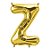 Balão de Festa Microfoil 16" 40cm - Letra Z Ouro - 1 unidade - Qualatex Outlet - Rizzo - Imagem 1