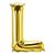 Balão de Festa Microfoil 16" 40cm - Letra L Ouro - 1 unidade - Qualatex Outlet - Rizzo - Imagem 1
