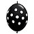 Balão de Festa Látex Liso Q-Link - Polka Dots Preto - 12" 30cm - 50 unidades - Qualatex Outlet - Rizzo - Imagem 1