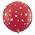 Balão de Festa Látex Liso Decorado - Estrela Vermelho - 3' 90cm - 2 unidades - Qualatex Outlet - Rizzo - Imagem 1