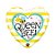 Balão de Festa Microfoil 9" 22cm - Coração Queen Bee - 1 unidade - Qualatex Outlet - Rizzo - Imagem 1
