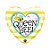 Balão de Festa Microfoil 9" 22cm - Coração Queen Bee - 1 unidade - Qualatex Outlet - Rizzo - Imagem 1